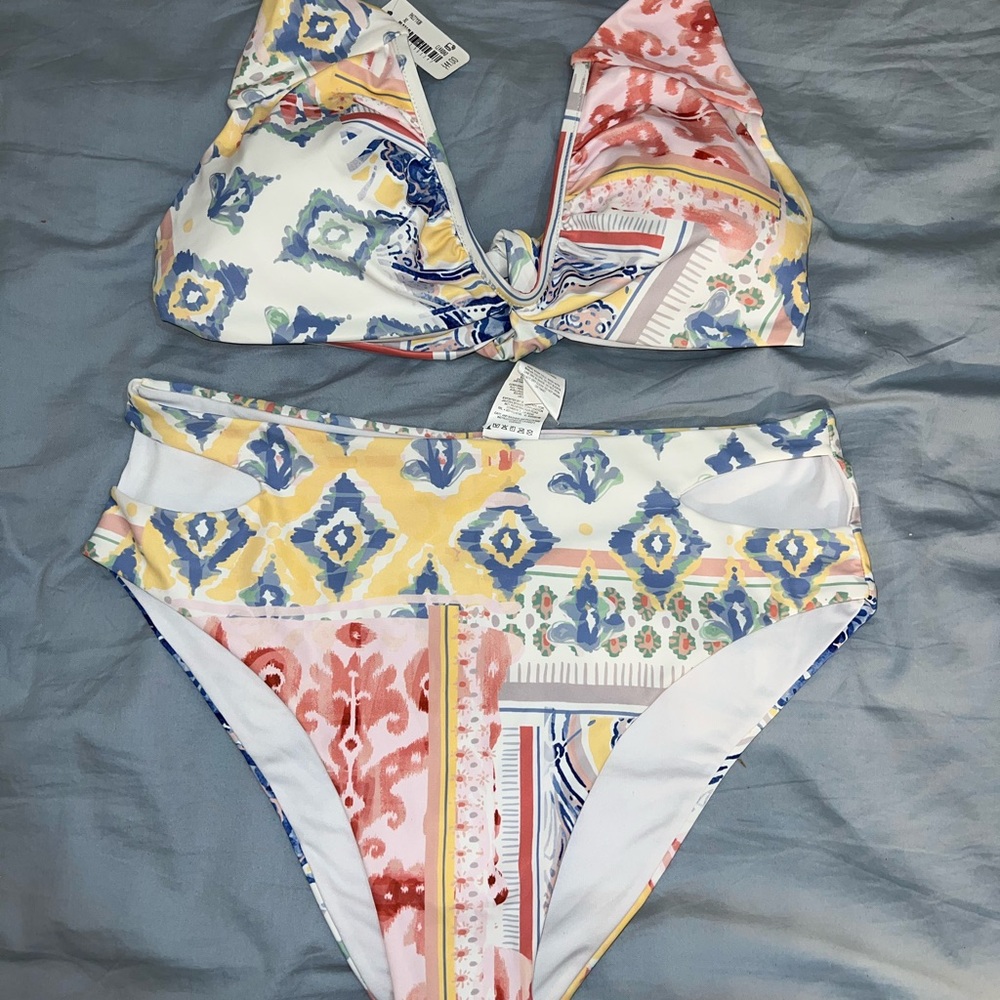 Colorful Patterned Bikini Set
